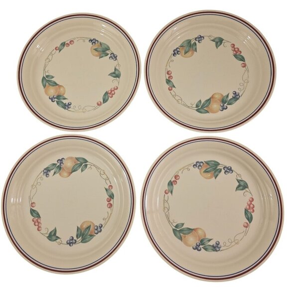 Corelle Abundance Fruit Trim Salad Luncheon Plates – Set of 4 - Picture 1 of 13